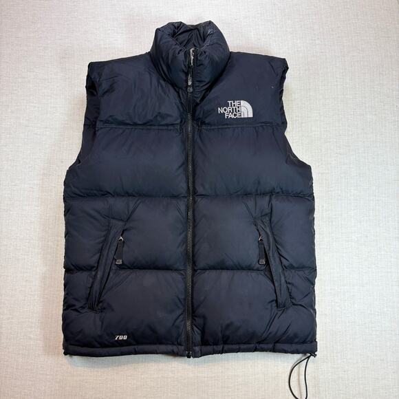 Vintage The North Face Nuptse Down Puffer Vest TNF Jacket 700-Fill Mens M Black - Picture 1 of 3